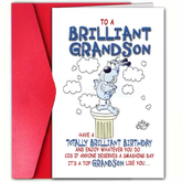 “Totally Brilliant Grandson” Fun Birthday Card