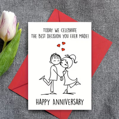 “The Best Decision” Romantic Anniversary Card