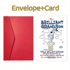 “Totally Brilliant Grandson” Fun Birthday Card