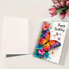 Flutter & Bloom Vibrant Birthday Card